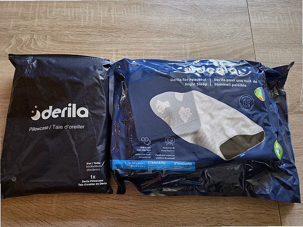 Derila Memory Foam Kissen 50x30x10 cm inkl 2 Hüllen orthopädisches Schlafkissen
