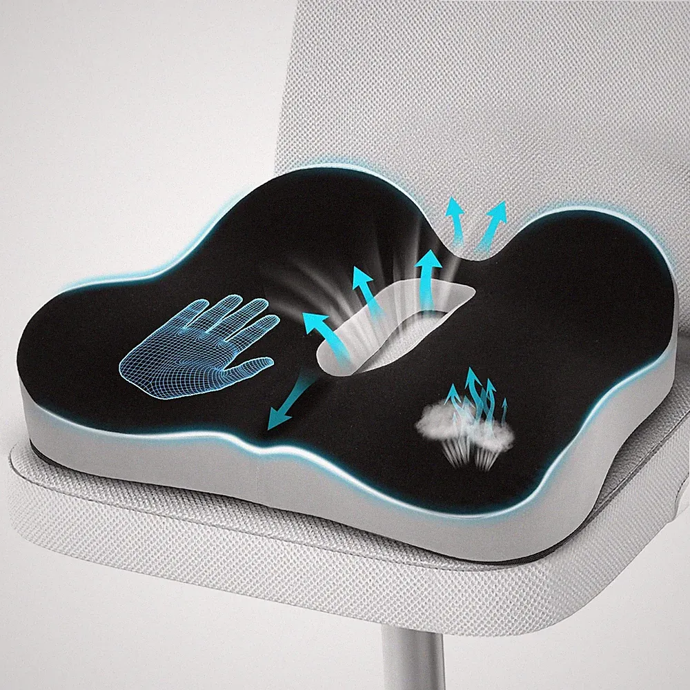 DmTown Sitzkissen Orthopädisch, Ergonomisches Steissbeinkissen Komfort Hämorr...