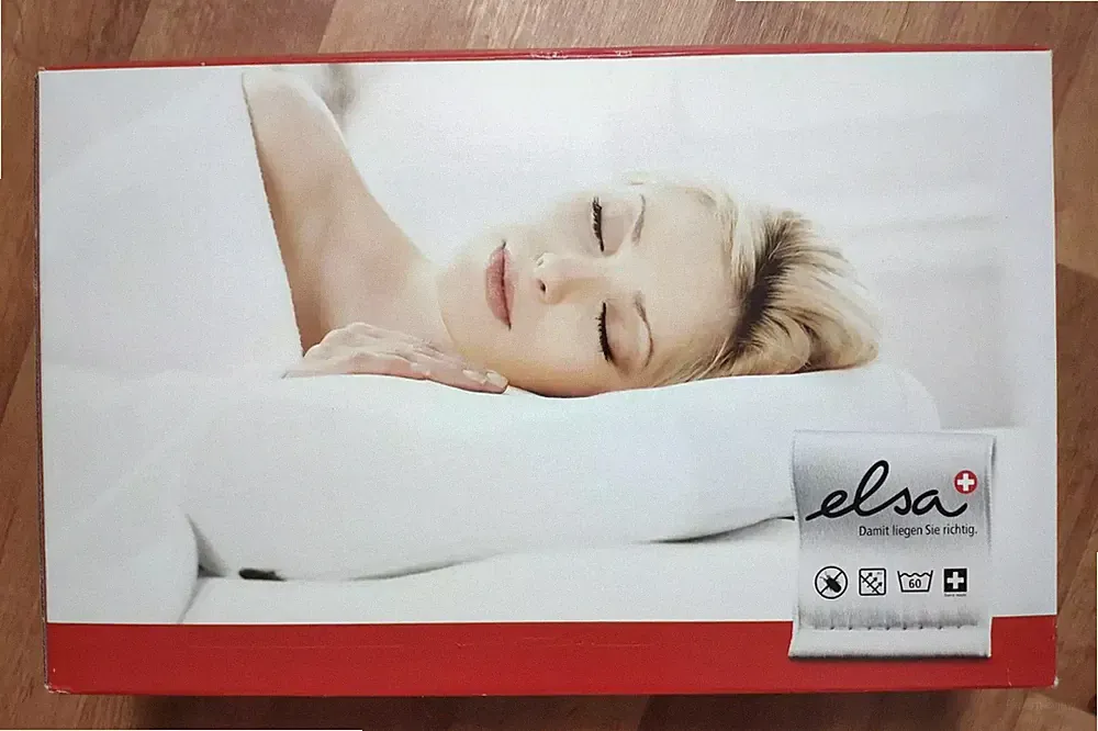 elsa Nackenkissen Der Klassiker Premium Schlafkissen Kopfkissen Gr. L mit Bezug