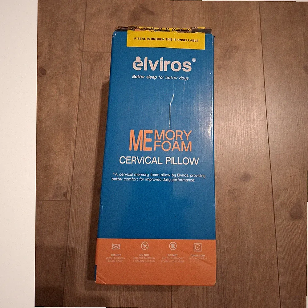 elviros orthopädisches Nackenstützkissen Memory-Schaum Cervical 60x40 weiß