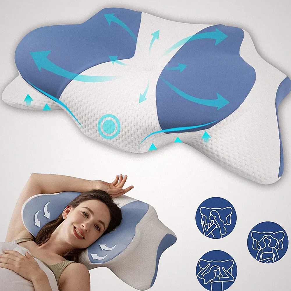 Ergonomisch Kopfkissen Orthopädische Nackenkissen Schlafkissen Antischnarchkisse