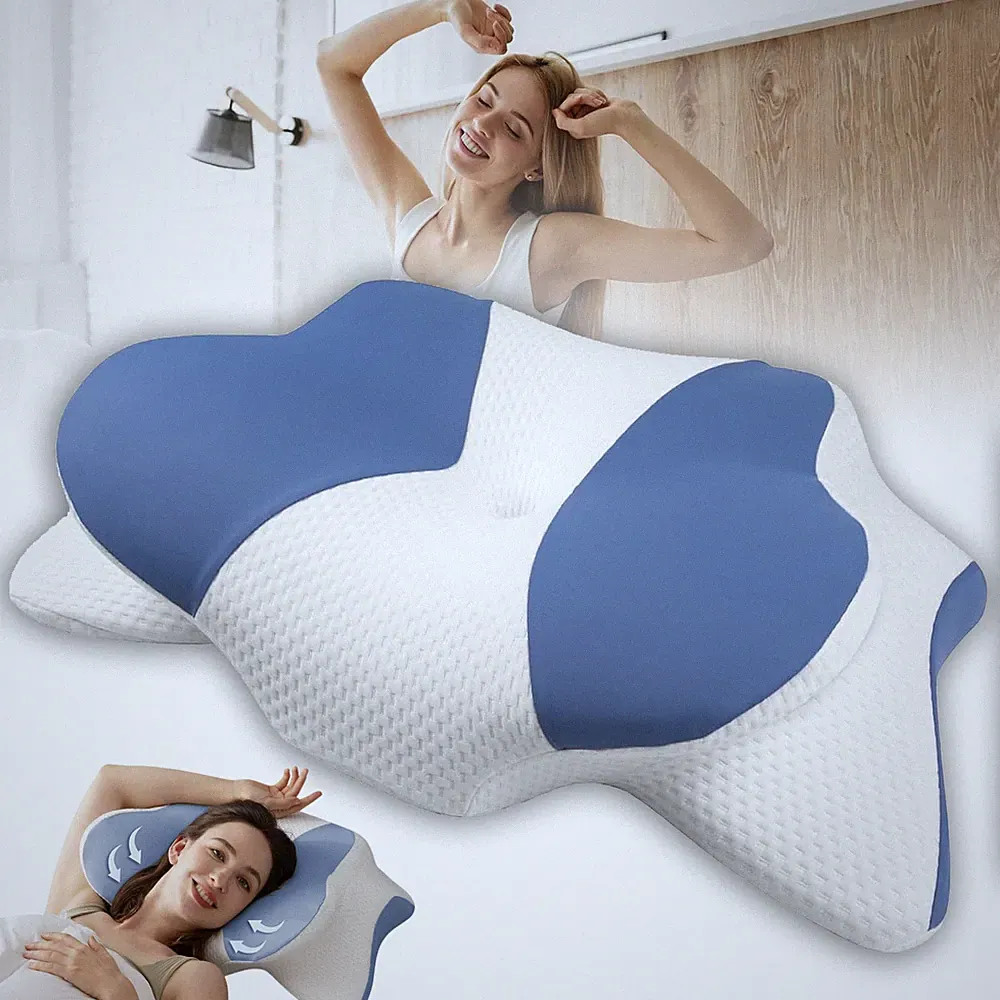 Ergonomisch Kopfkissen Seiten Kissen Nackenkissen Nackenstützkissen Schlafkissen