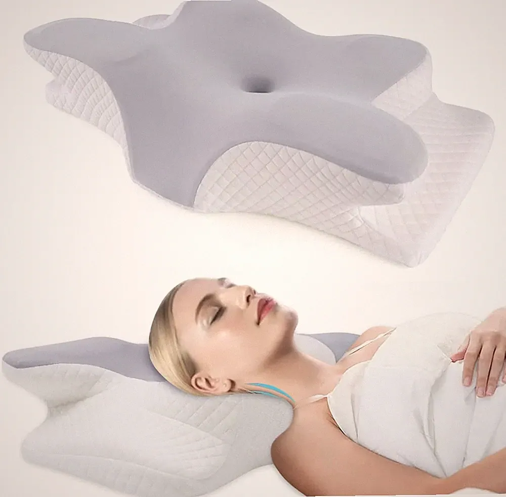 Ergonomisch Memory Foam Kopfkissen für Seiten Rücken & Bauchschläfer 62cm