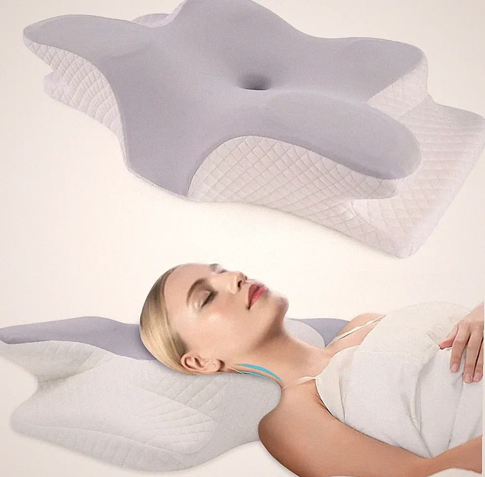 Ergonomisch Memory Foam Kopfkissen für Seiten Rücken & Bauchschläfer 62cm
