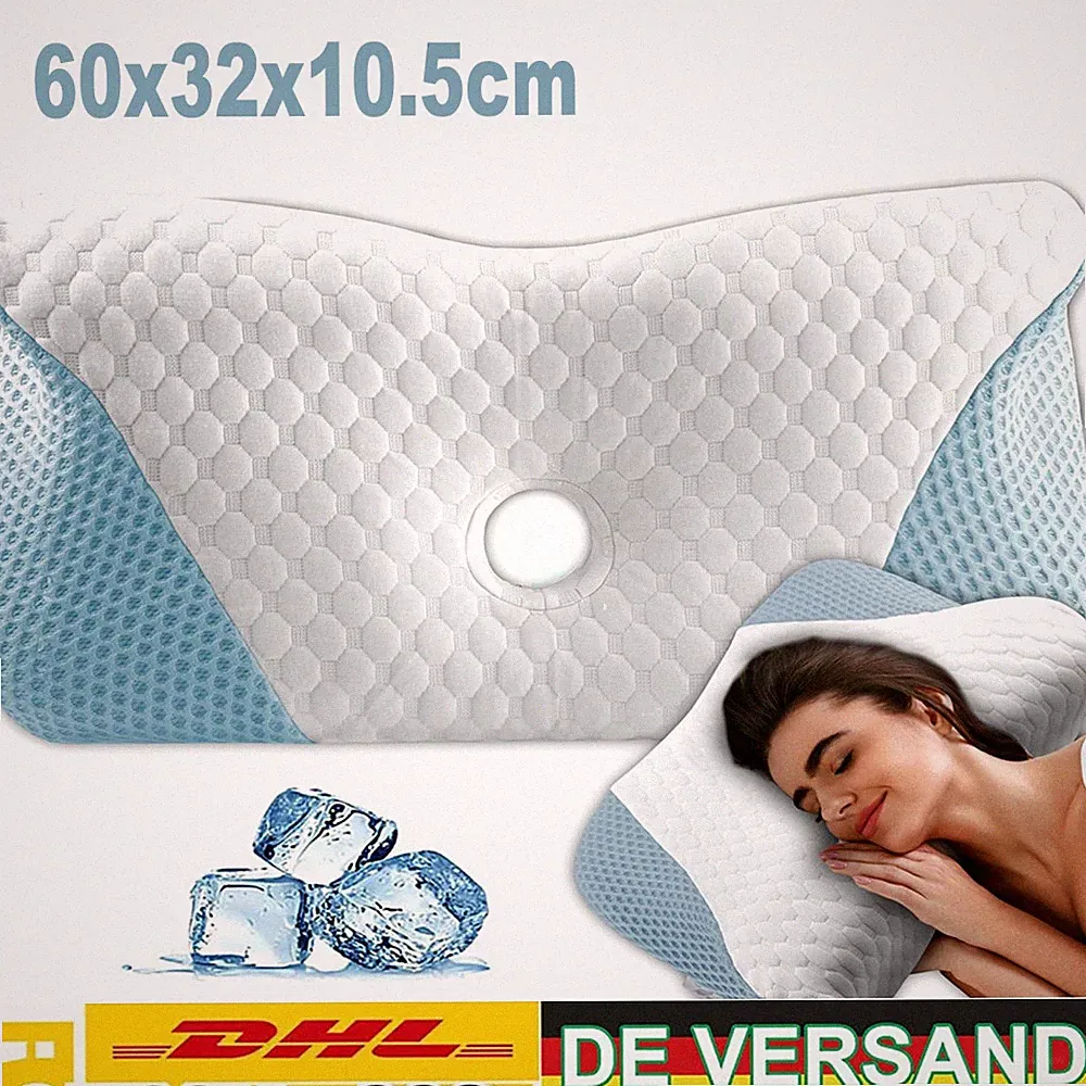 Ergonomisch Memory Foam Kopfkissen für Seiten,Rücken&Bauchschläfer Memory-Schaum