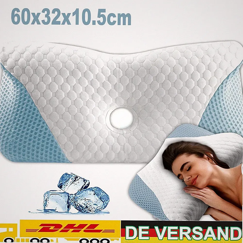 Ergonomisch Memory Foam Kopfkissen für Seiten,Rücken&Bauchschläfer Memory-Schaum
