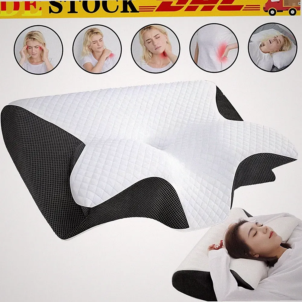 Ergonomisch Memory Foam Kopfkissen für Seiten, Rücken & Bauchschläfer neu