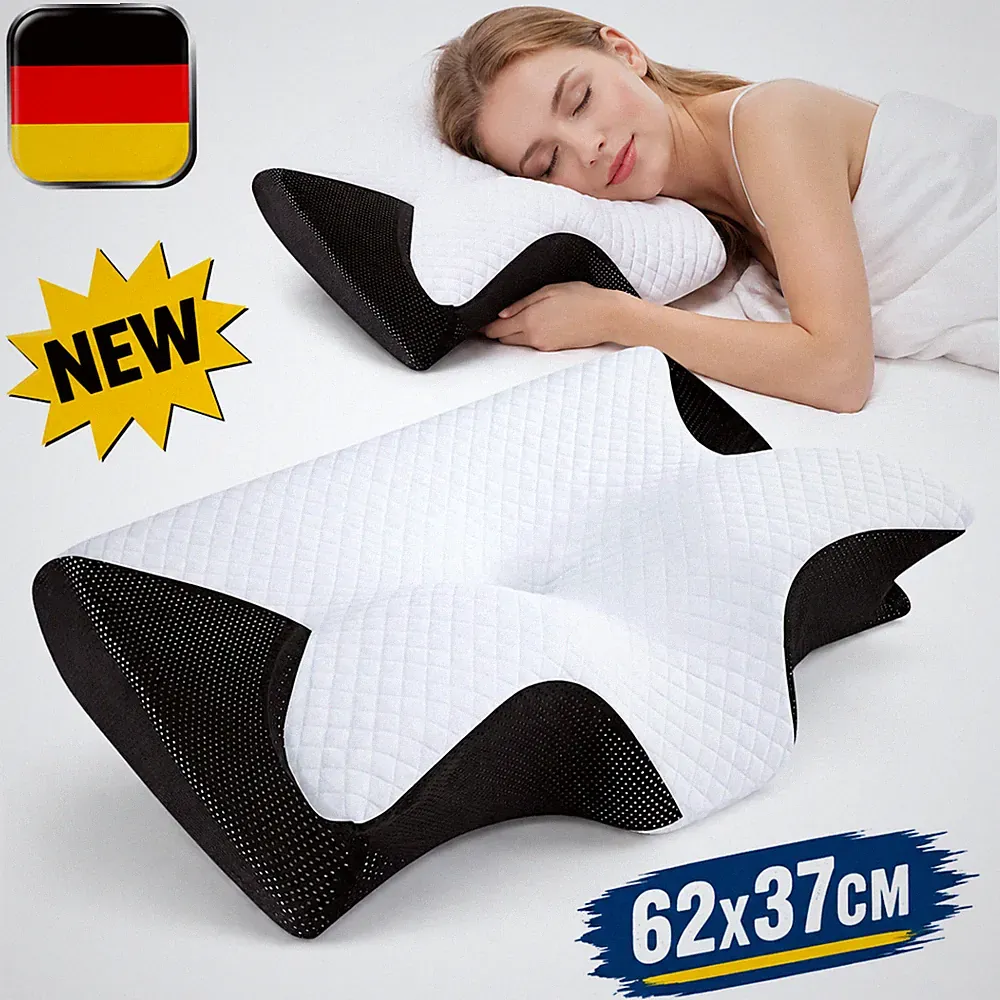 Ergonomisch Orthopädisch Seitenschläferkissen Nackenkissen Memory Schaum DE