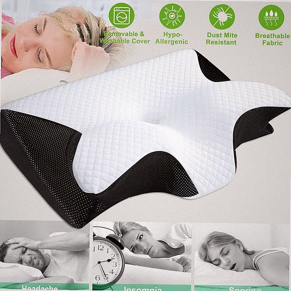 Ergonomische Kopfkissen Memory Foam Nackenkissen Schulter Seitenschläferkissen