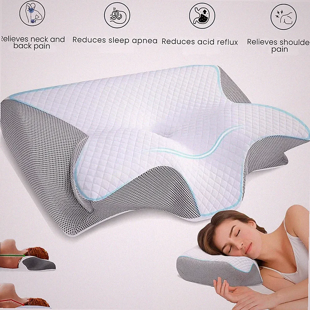 Ergonomische Memory Foam Kissen Orthopädisches Kissen Nackenstützkissen Seiten