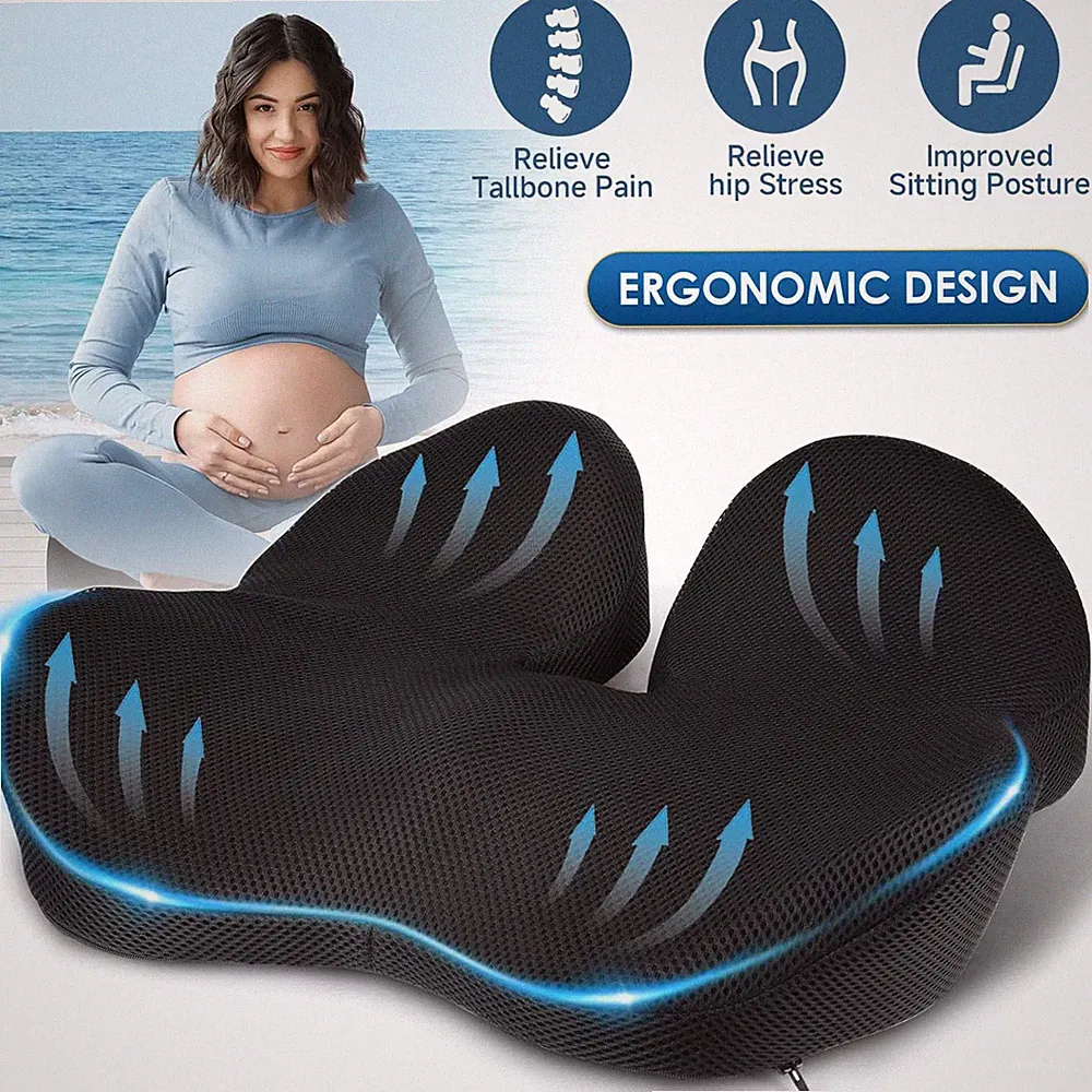 Ergonomische Sitzkissen Memory Foam Büro Autostuhl Coccyx Kissen Steißbeinkissen