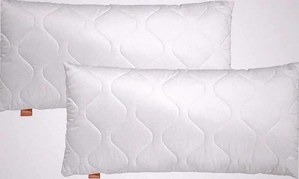 Ergonomischer Kopfkissen Doppelpack 40x80 cm Waschbar Orthopädisch Anpassbar