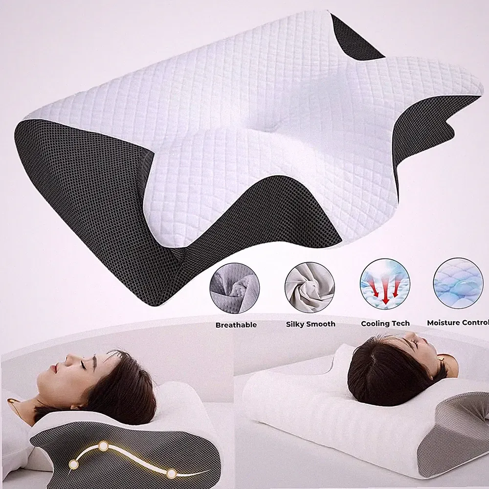 Ergonomisches Kissen Nackenkissen Geformtes Kissen für Seiten und Bauchschläfer