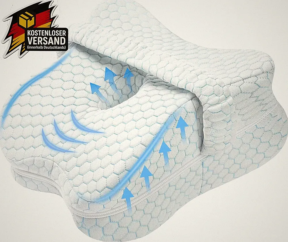 Ergonomisches Kniekissen Memory Foam - Seitenschläfer Orthopädisch, verstellbar