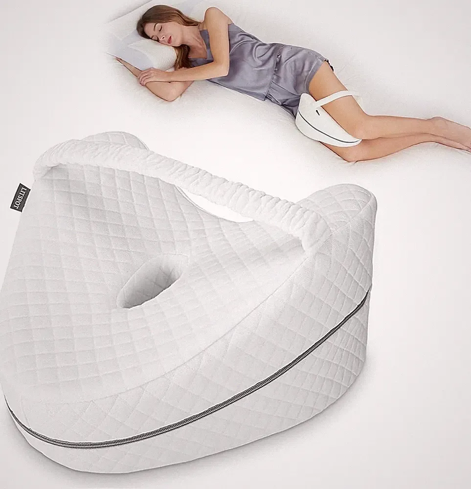 Ergonomisches Kniekissen Memory Foam Seitenschläferkissen orthopädisch abnehmbar