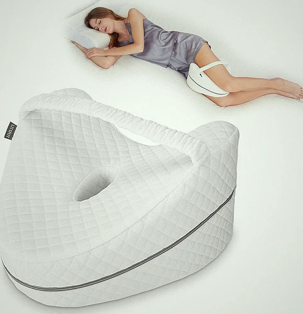 Ergonomisches Kniekissen Memory Foam Seitenschläferkissen orthopädisch abnehmbar