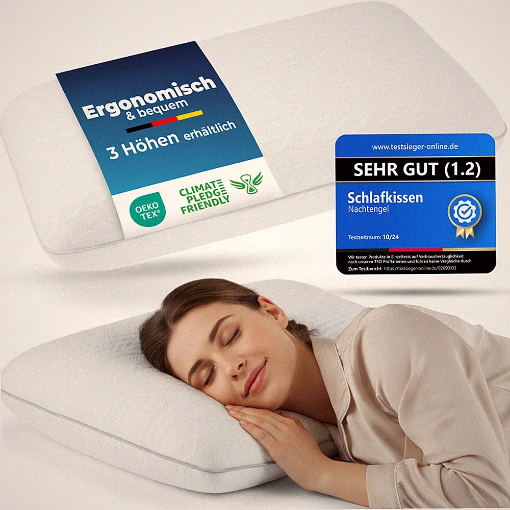 Ergonomisches Kopfkissen 40x60 Memory Foam Orthopädisches Kissen