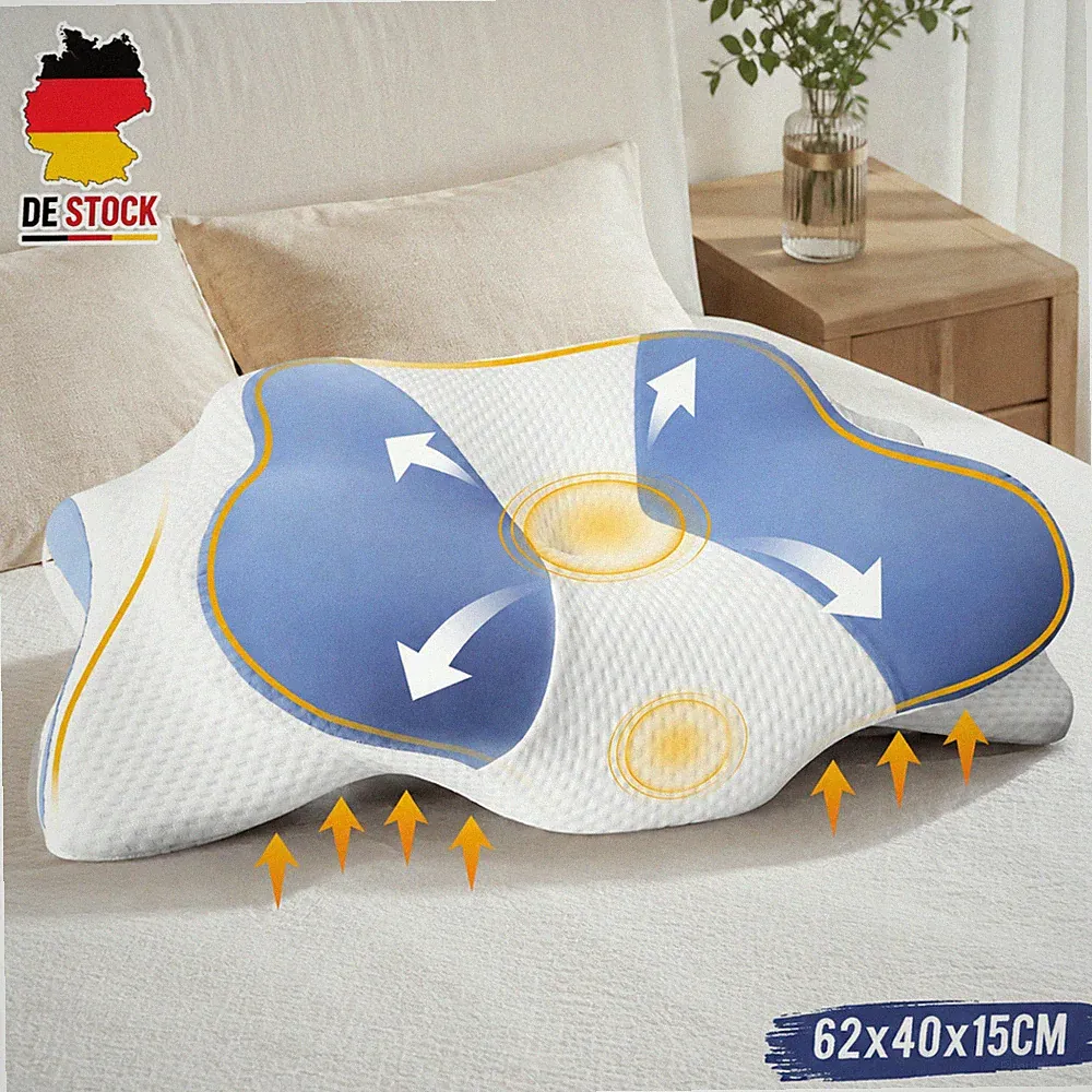 Ergonomisches Kopfkissen Memory Foam Für Rückenschläfer Orthopädisches Kissen