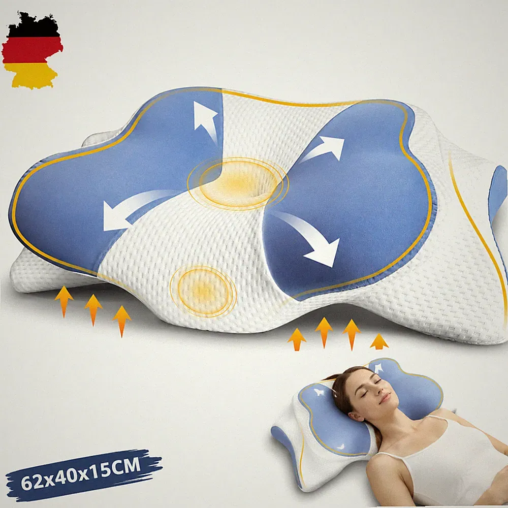 Ergonomisches Kopfkissen Memory Foam Nackenkissen Für Rückenschläfer Kissen DE