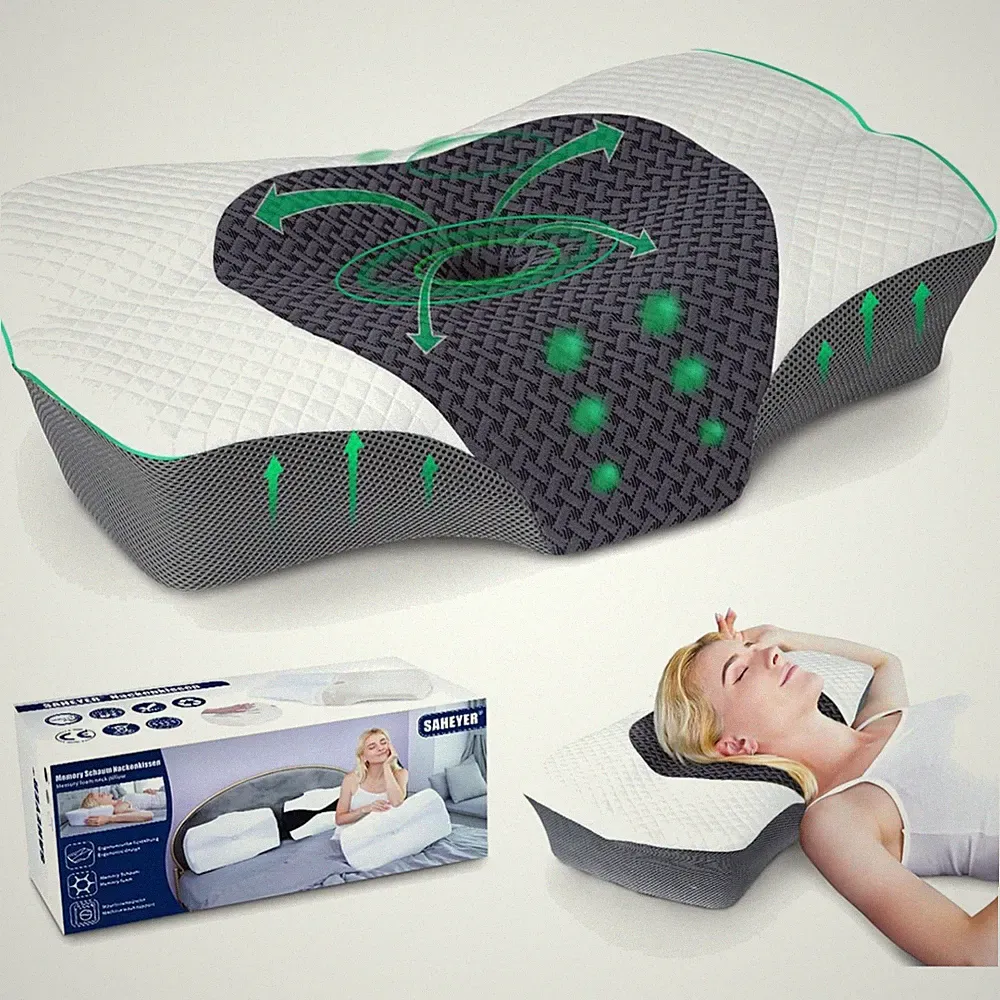 Ergonomisches Kopfkissen Memory Foam orthopädisch Nackenstützkissen