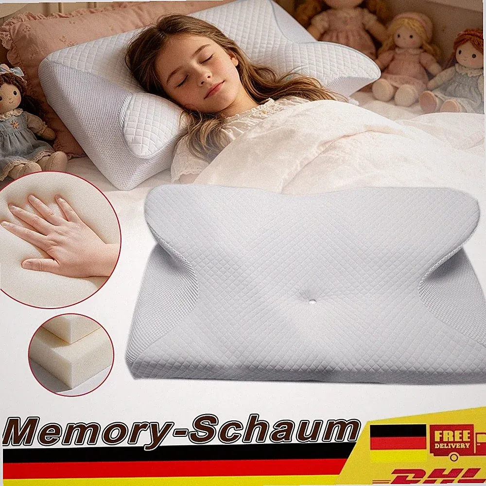 Ergonomisches Kopfkissen Memory Schaum 60×40×14cm Nackenschmerzen Therapie
