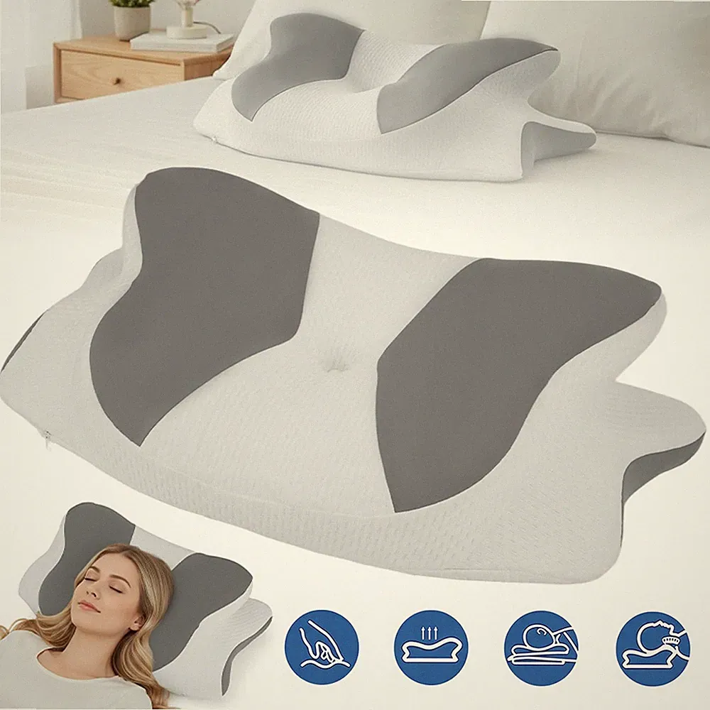 Ergonomisches Kopfkissen Orthopädische Kissen Nackenkissen für Seitenschläfer