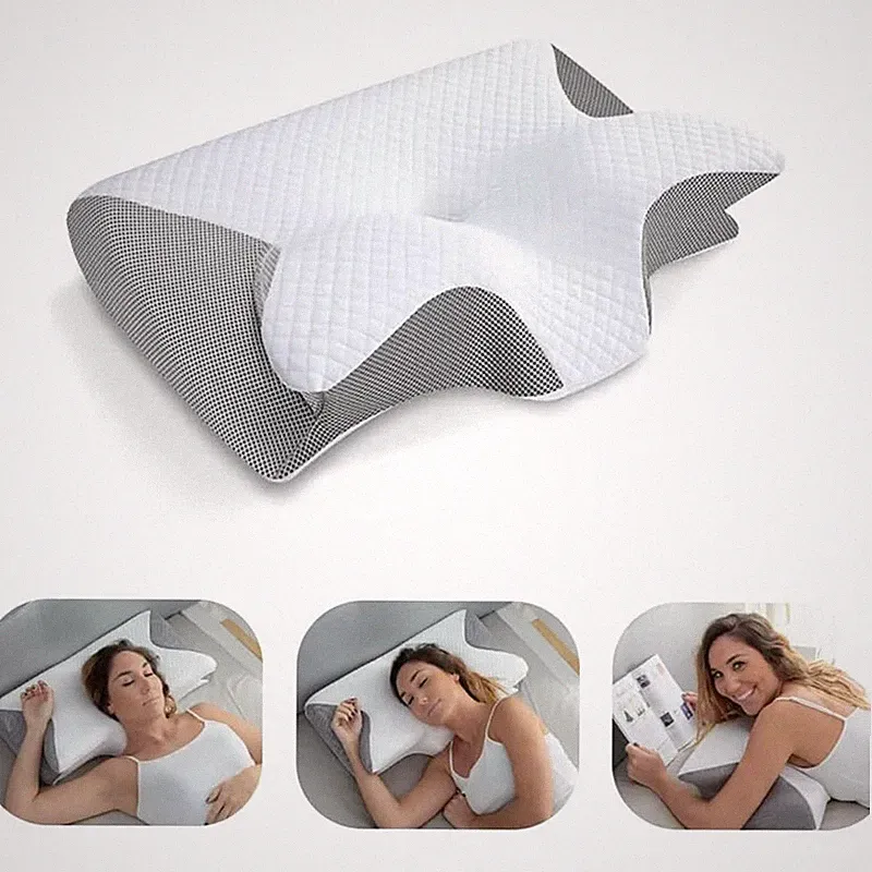 Ergonomisches Memory Foam Kissen für Hals Nacken Schulter Orthopädische Schmerzlinderung