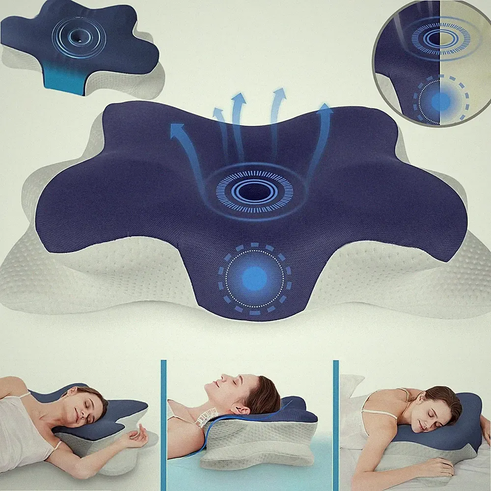 Ergonomisches Memory Foam Nackenkissen Orthopädisches Kissen Schmetterlingskisse