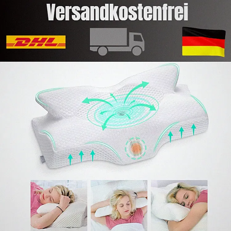 Ergonomisches Memory Foam Seitenschläferkissen | 64 x 12,5/10,5 x 38cm