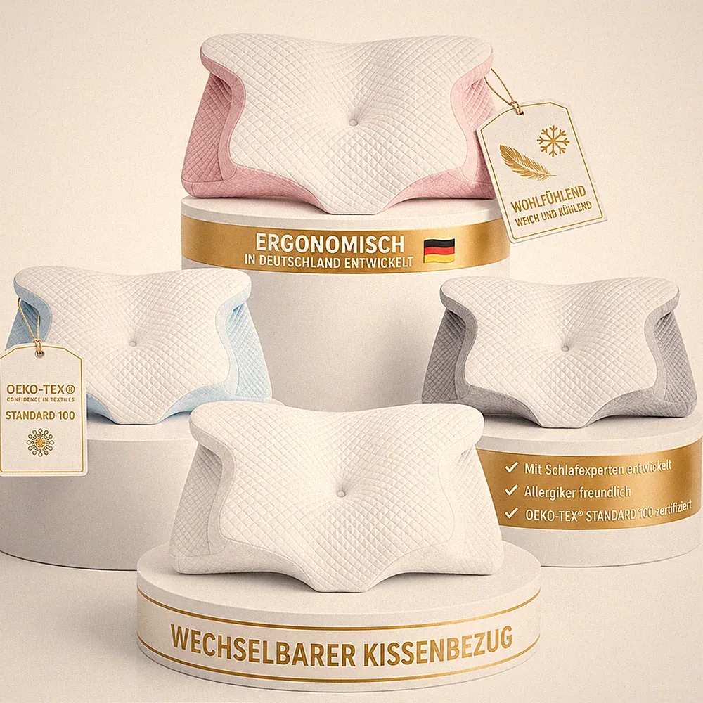 Ergonomisches Nackenkissen Antischnarchkissen Seitenschläferkissen, Visco Kissen