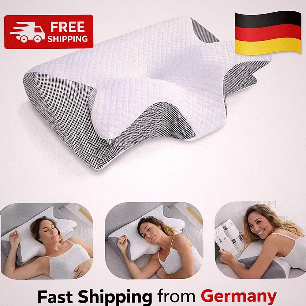 Ergonomisches Nackenkissen aus Memory-Schaum, Nackenstütze, orthopädisches