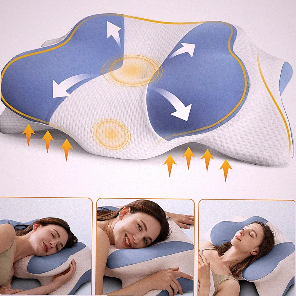 Ergonomisches Nackenkissen Kopfkissen Bauchschläferkissen Orthopädisches Kissen