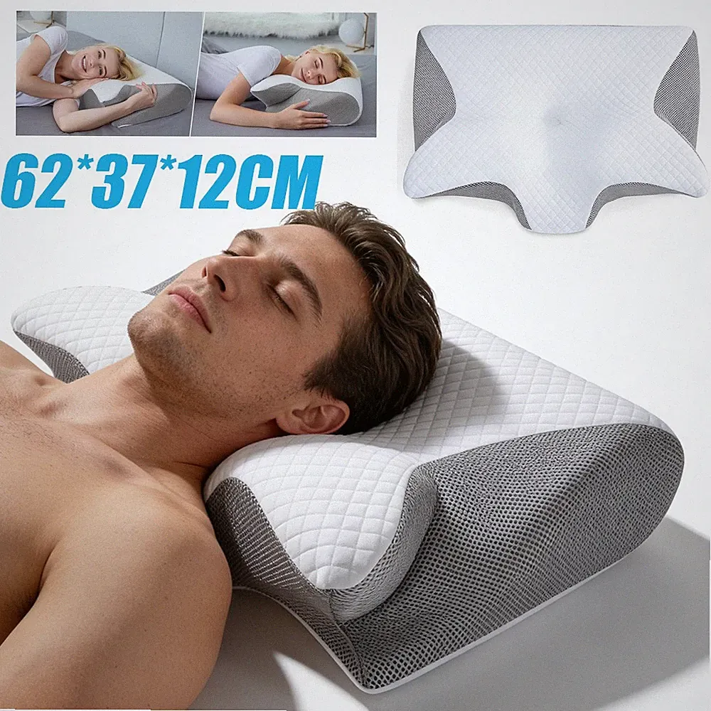 Ergonomisches Nackenkissen Kopfkissen orthopädisch atmungsaktiv höhenverstellbar
