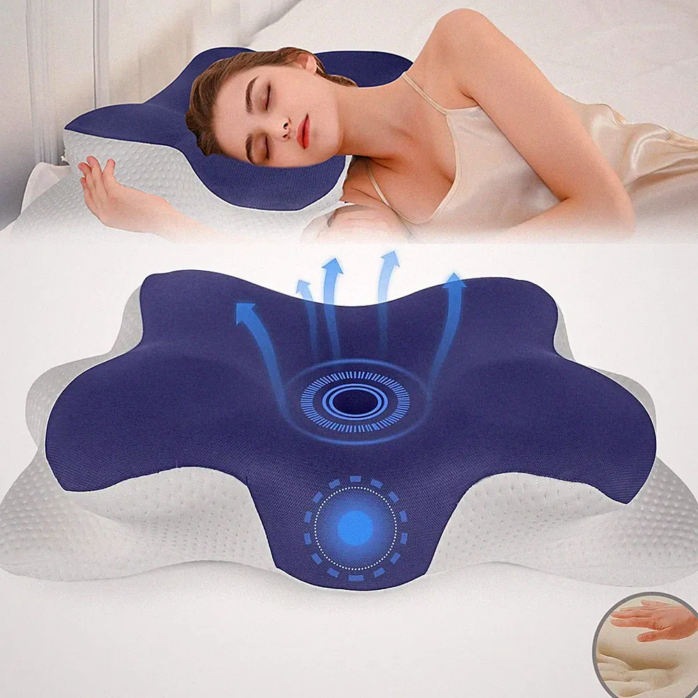 Ergonomisches Nackenkissen Kopfkissen Schmetterlingskissen Bauchschläferkissen