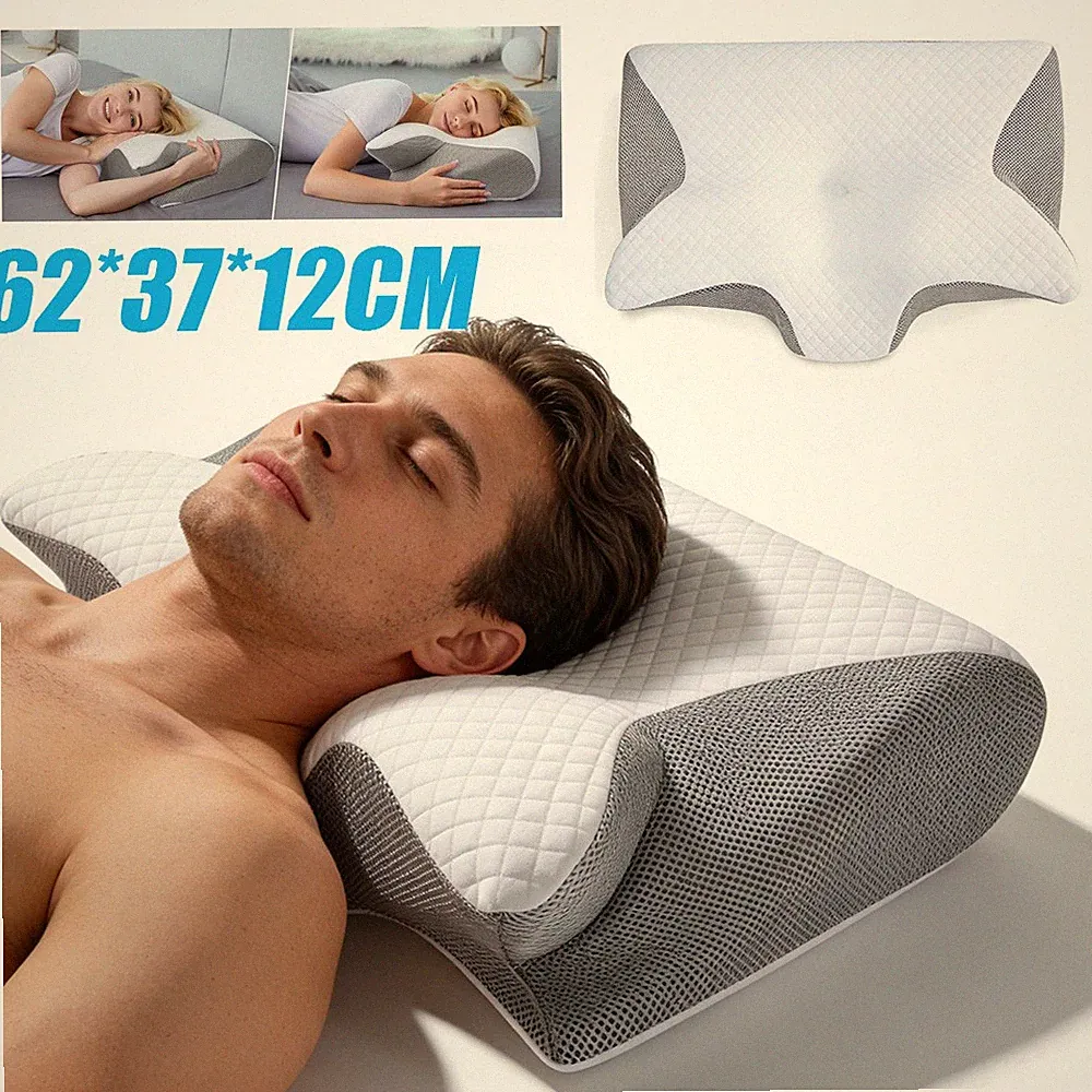 Ergonomisches Nackenkissen Nackenkissen Orthopädisches Kissen waschbar kühlend