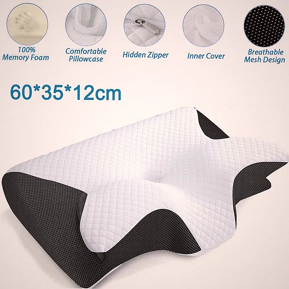 Ergonomisches Nackenkissen Orthopädisches Kopfkissen Schmetterlingsform Kissen