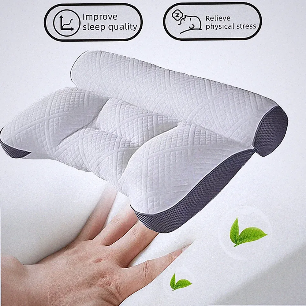 Ergonomisches Nackenkissen Orthopädisches Kopfkissen Weich Memory-Foam-Kissen