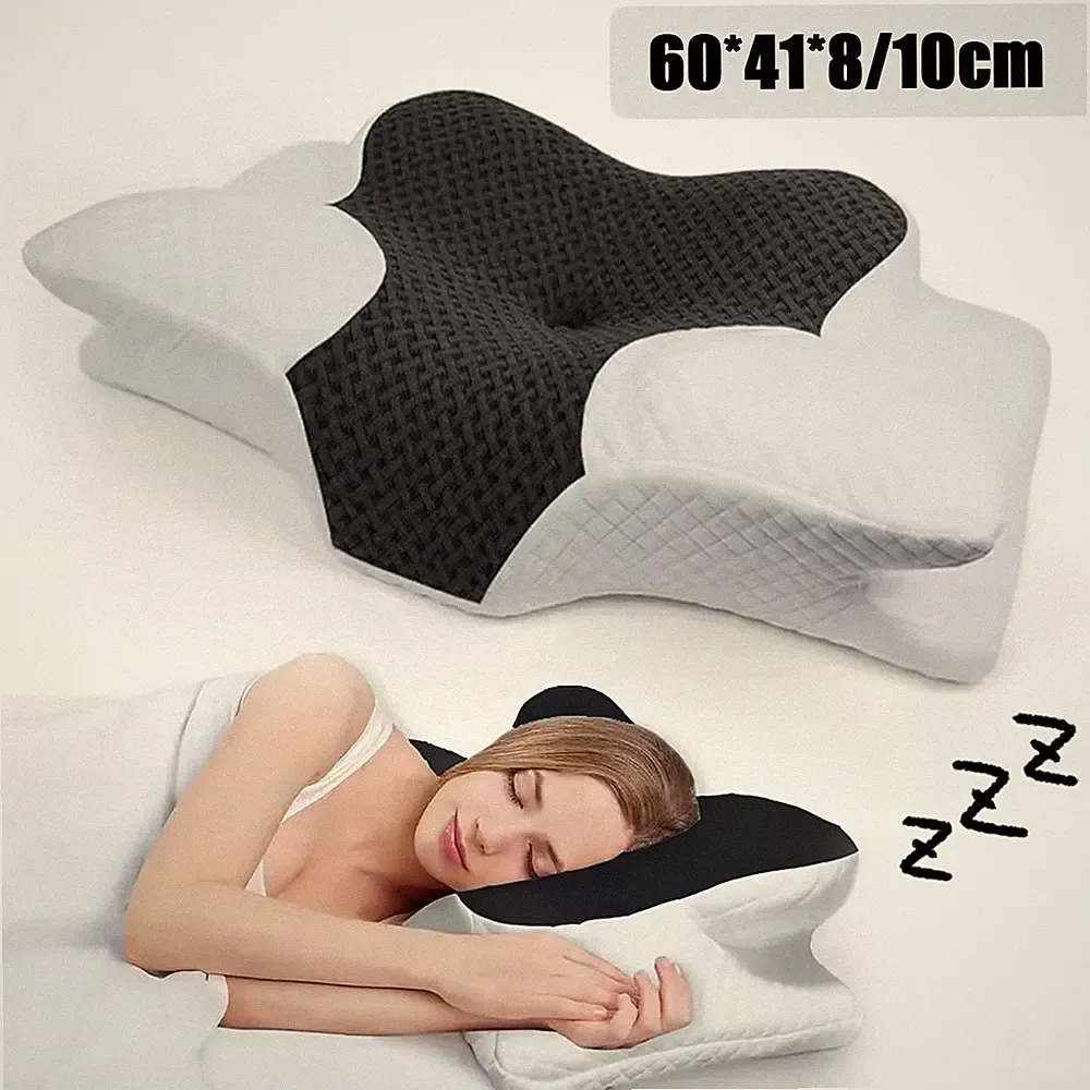 Ergonomisches Nackenkissen Schmetterlingsform Memory-Schaum Kissen Schlafkissen
