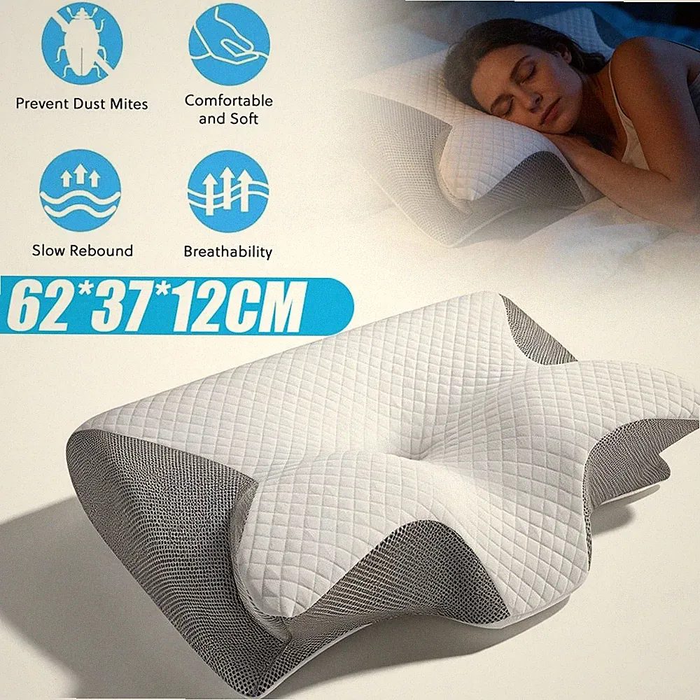 Ergonomisches Nackenkissen Seitenschläferkissen Orthopädisches Kissen waschbar