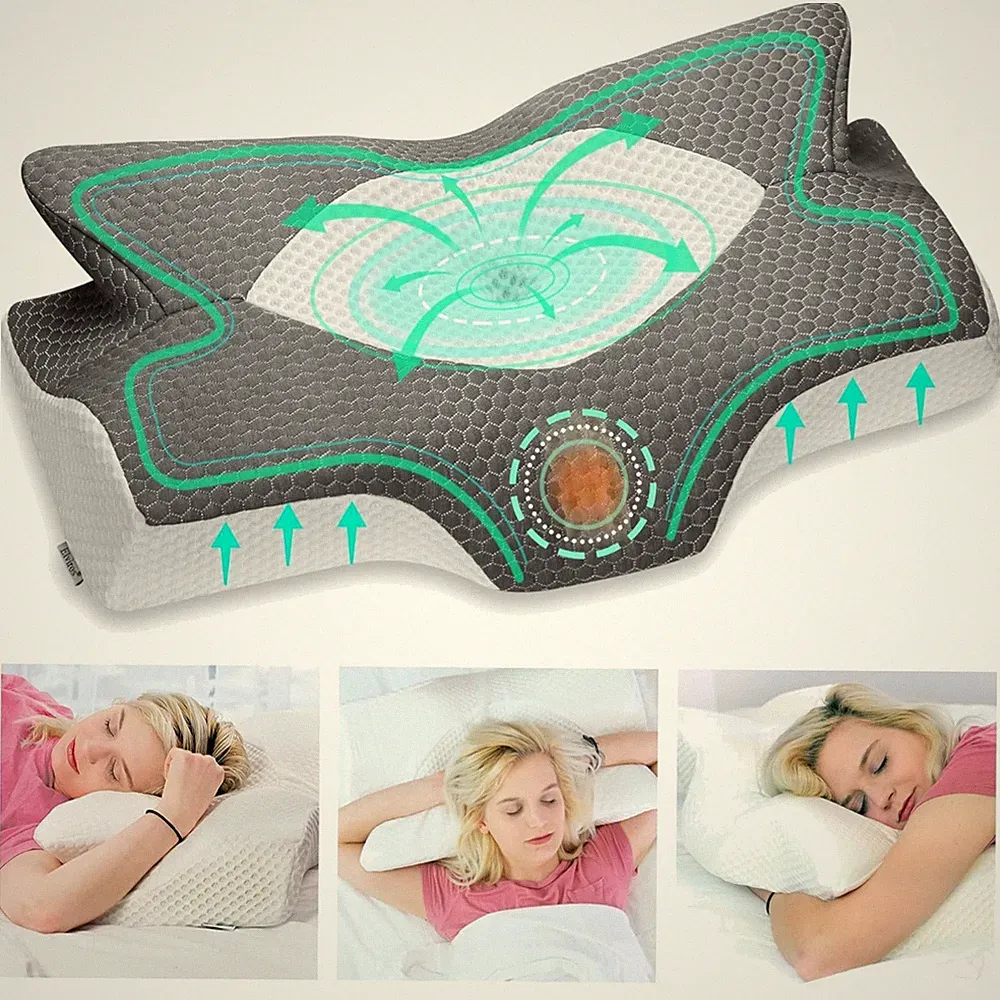 Ergonomisches Nackenstützkissen aus Memory Foam – Ideal gegen Nackenschmerzen