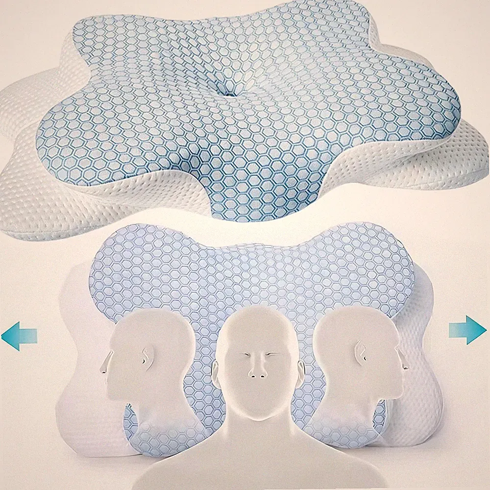Ergonomisches Nackenstützkissen Orthopädisches Kopfkissen für Bauchschläfer