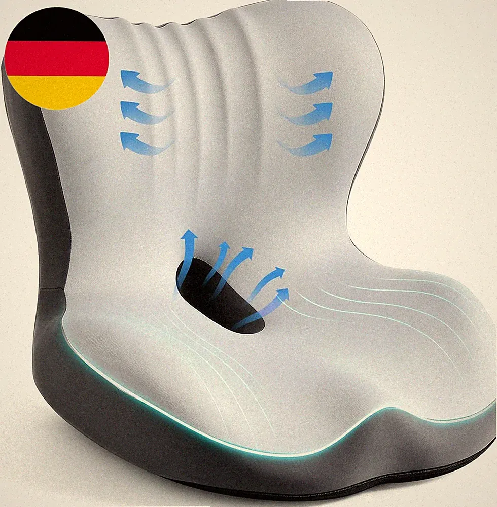 Ergonomisches Orthopädische Sitzkissen Mit Rückenlehne Memory Schaum Bürostuhl-S