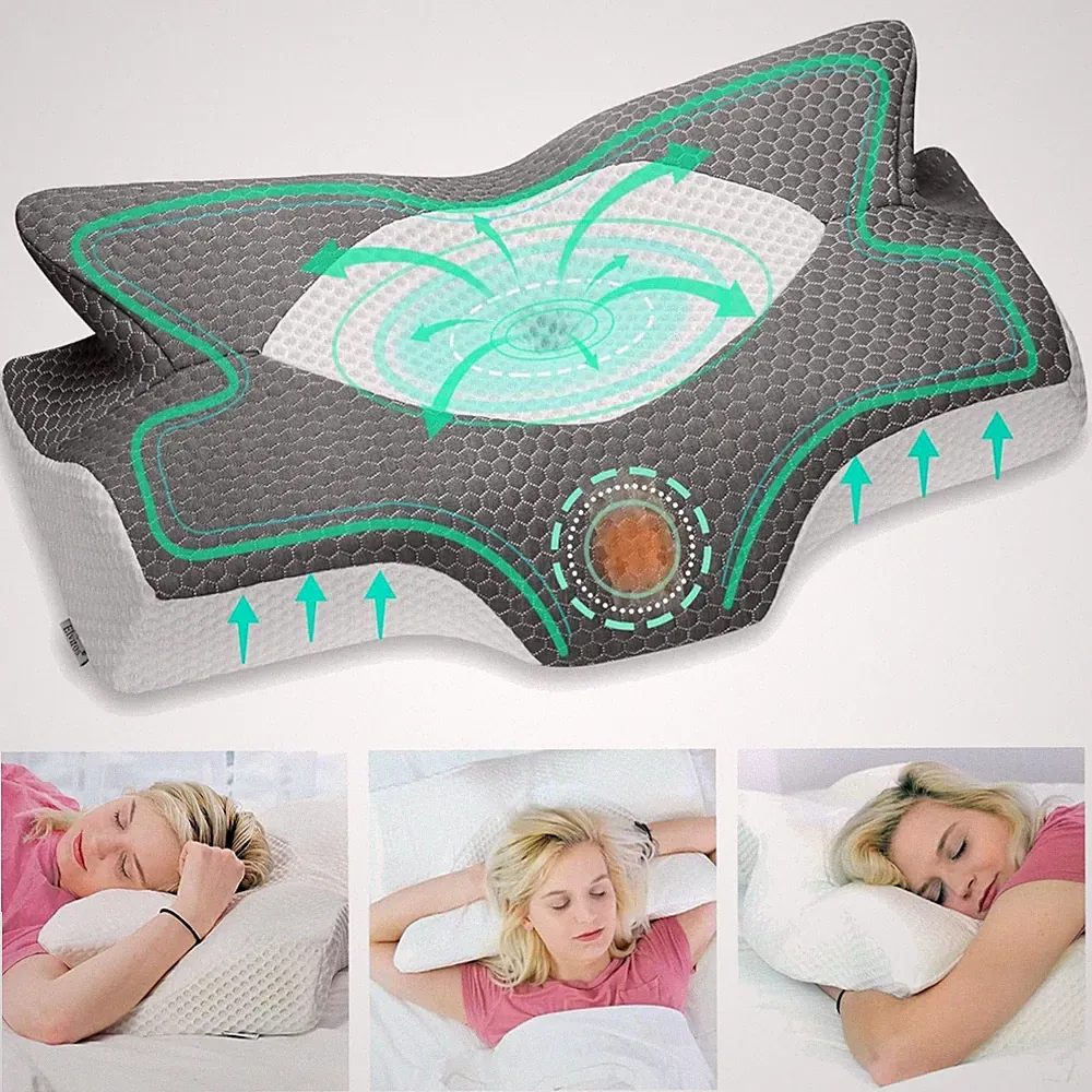 Ergonomisches Orthopädisches Kissen 64x38cm aus Memory Foam für Nackenschmerzen