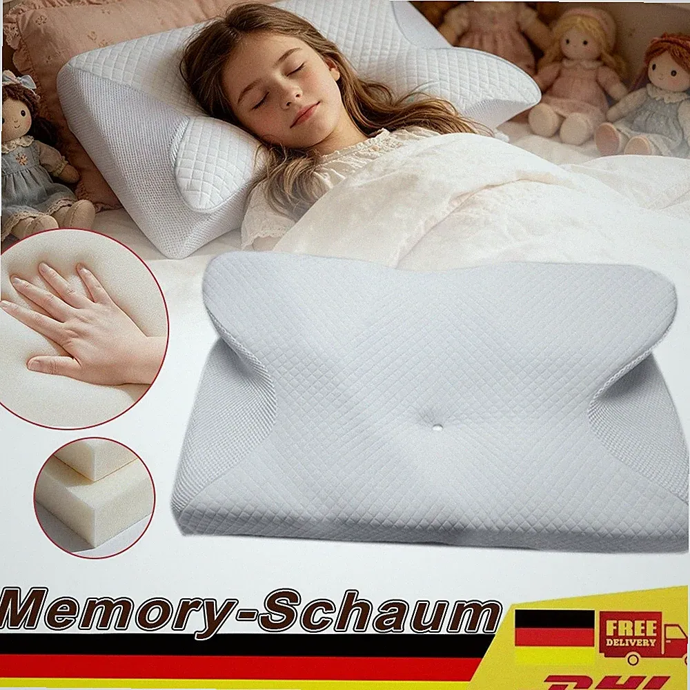 Ergonomisches Schlafkissen Memory Schaum für Rücken Seiten und Bauchschläfer