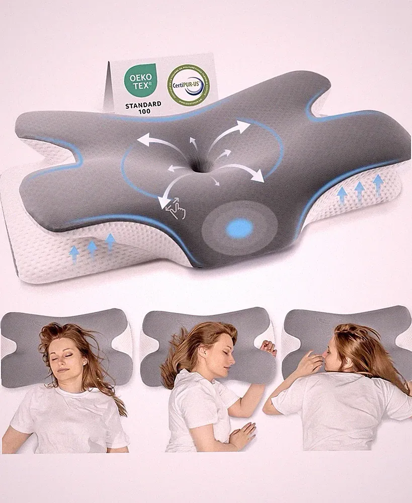 Ergonomisches Schmetterlings Nackenkissen Memory Schaum Orthopädisch Kissen