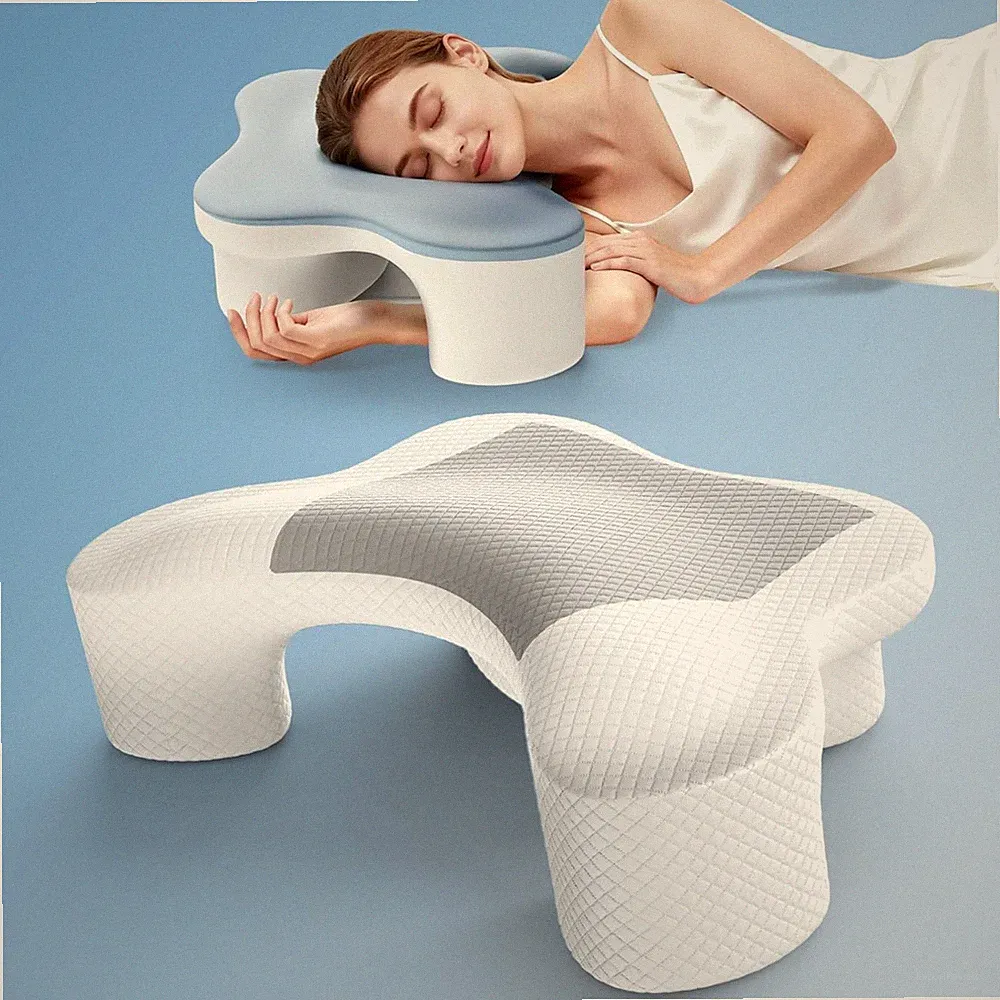 Ergonomisches Seitenschläferkissen Memory Foam Nacken Schulter Kissen