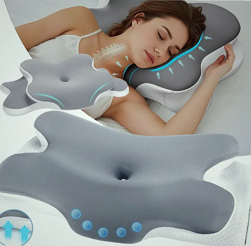Ergonomisches Seitenschläferkissen Nackenkissen Memory Foam Kissen Schlafkissen