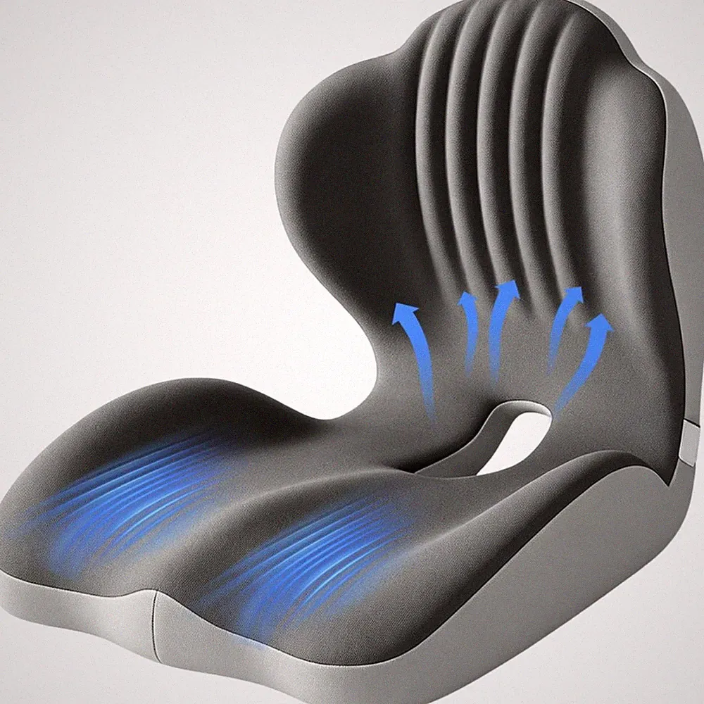 Ergonomisches Sitzkissen Memory-Schaum Orthopädisch Bürostuhl Autositz