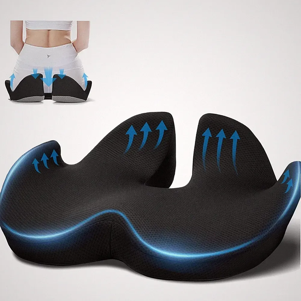 Ergonomisches Sitzkissen Orthopädisch Memory Schaum Blau Large