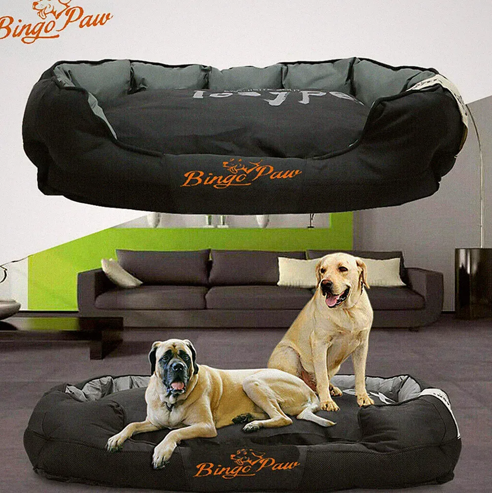 Extra Groß Orthopädisch Hundebett Haustier Korb Kopfkissen Wasserdicht L-XL-XXL